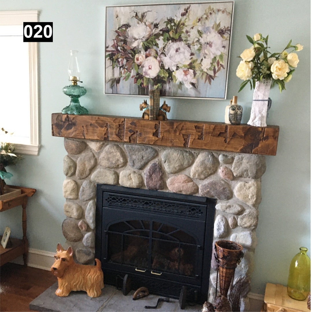 Beautiful Simple Reclaimed Wood Beam Mantel #020 - Etsy