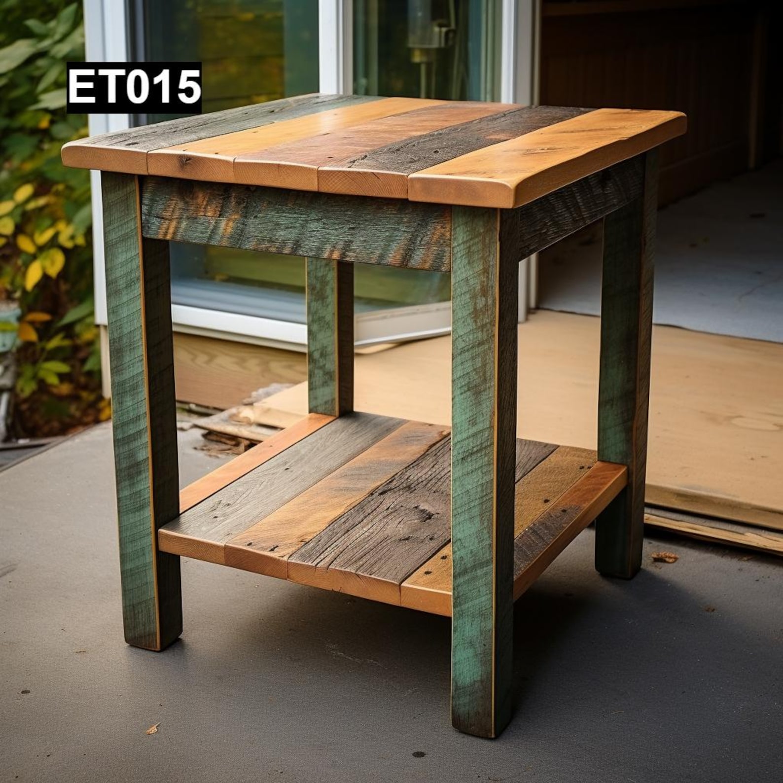 Rustic Reclaimed Wood End Tables ET015 - Etsy