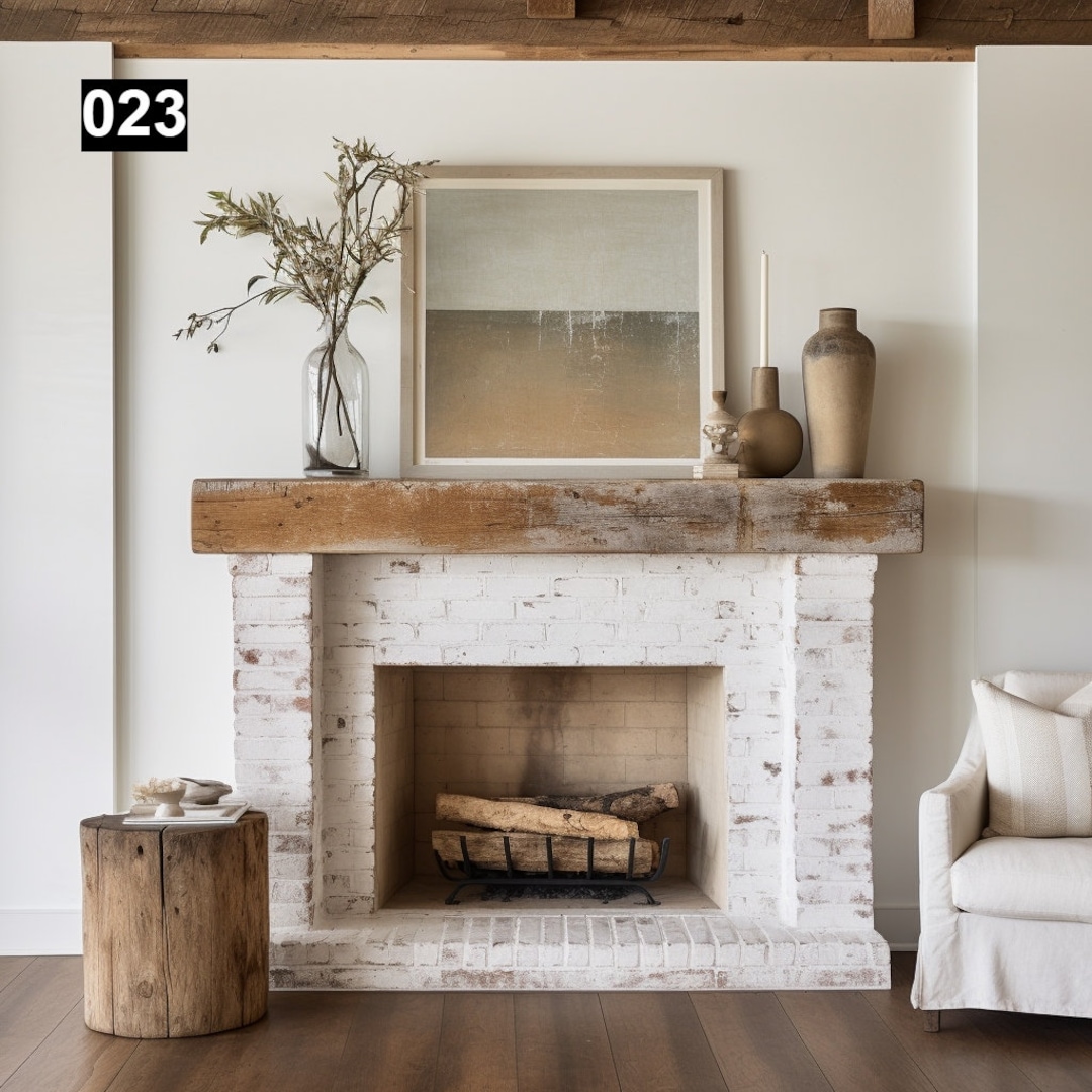 Beautiful Simple Reclaimed Wood Beam Mantel #023 - Etsy