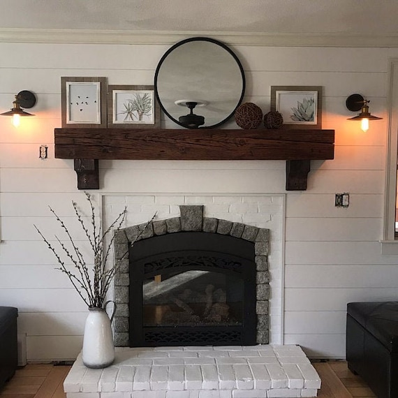 Customizable Antique Wood Beam Mantel 100-year Rustic, 55% OFF