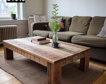 Rustic Reclaimed Wood Coffee Table #CT019
