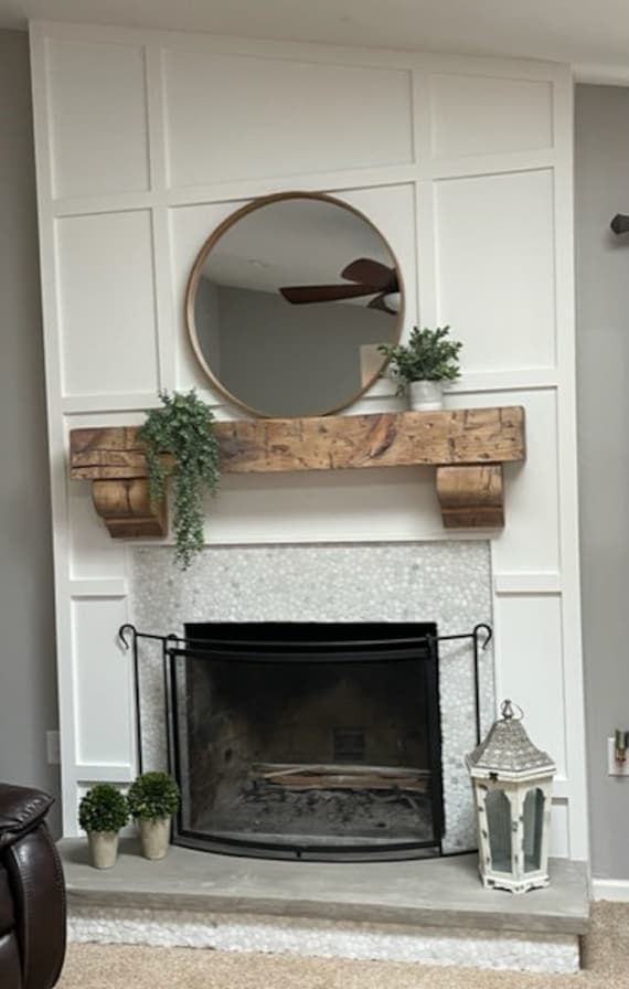 Heirloom Rustic Fireplace Mantel Vintage Reclaimed Wood - Etsy Singapore