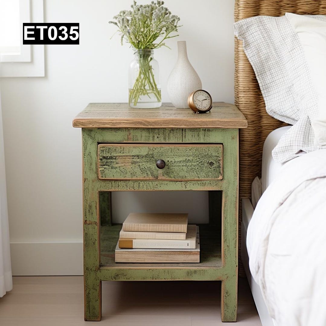 Rustic Reclaimed Wood End Tables ET035 - Etsy
