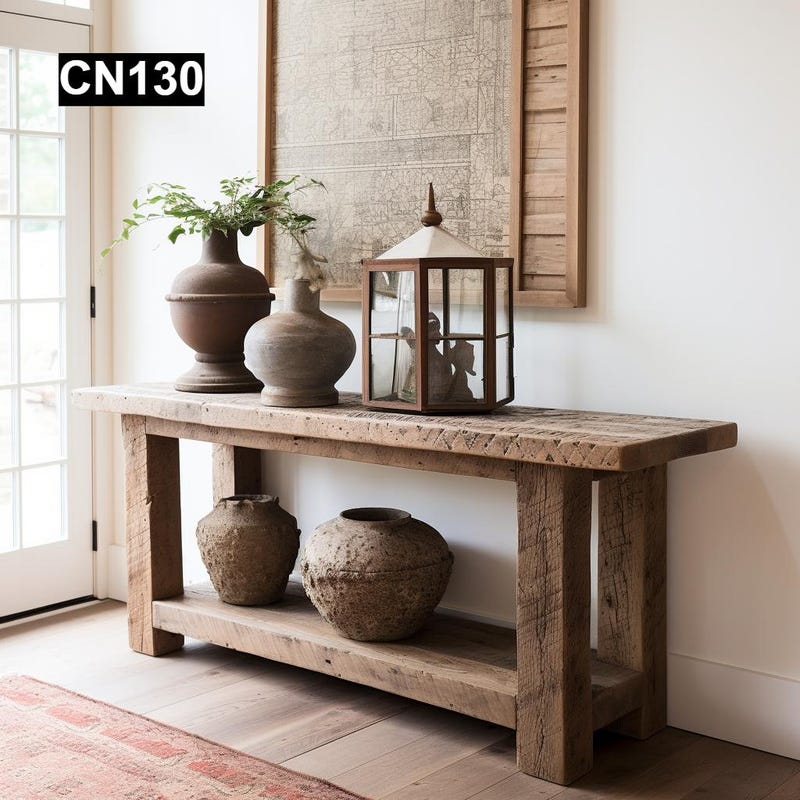 Reclaimed Wood Console Table - Etsy