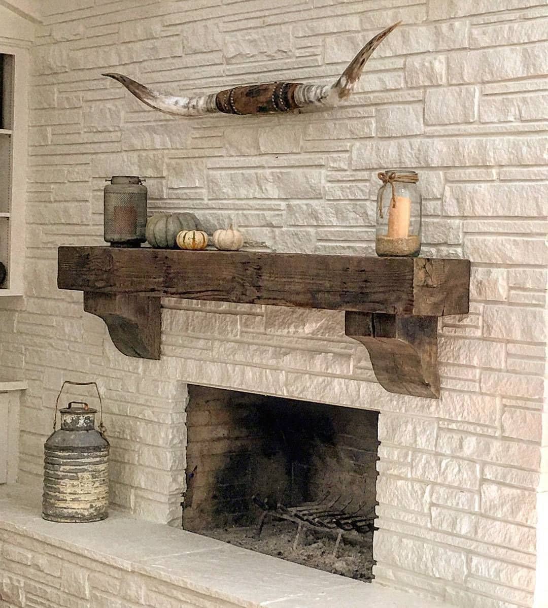 Timeless Rustic Fireplace Mantel Reclaimed 100-year-old - Etsy Canada