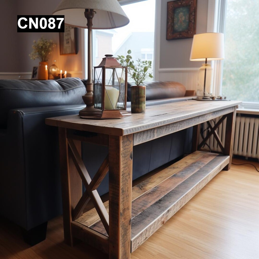 Rustic Reclaimed Wood Console Tables CN087 - Etsy