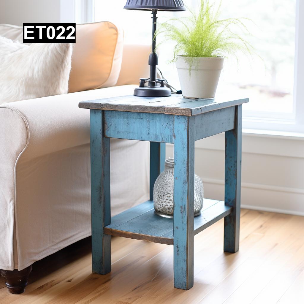 Rustic Reclaimed Wood End Tables ET022 - Etsy