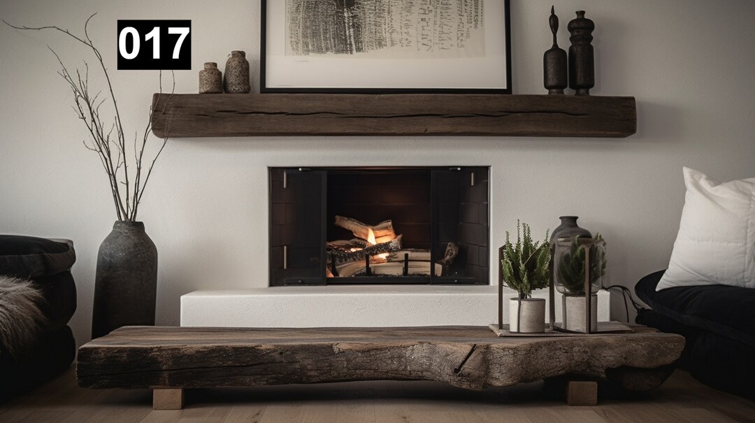 Beautiful Simple Reclaimed Wood Beam Mantel #017 - Etsy