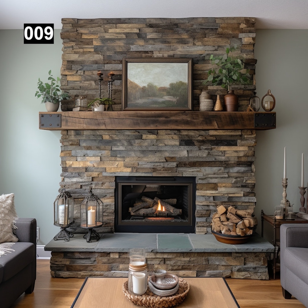 Beautiful Simple Reclaimed Wood Beam Mantel #009 - Etsy