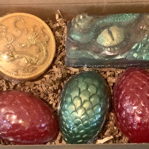 Dragon soap Set, Natural Soap, Dragon Egg, Dragon