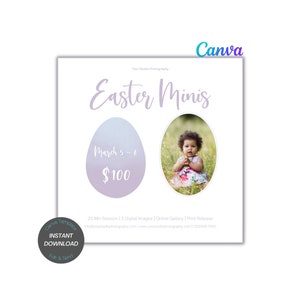 Easter Mini Session Marketing Template, Marketing Template, Photography Marketing Template, Photo Promo Template