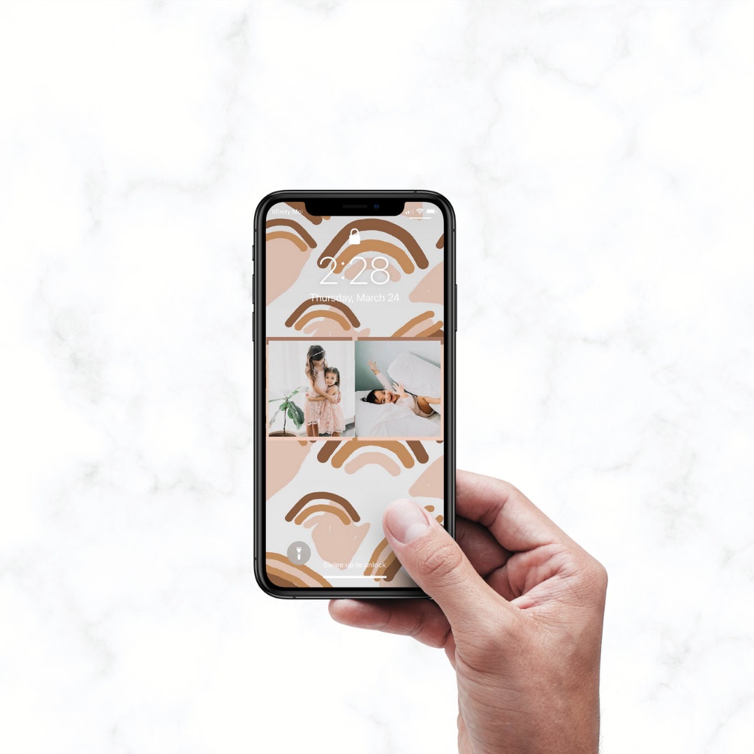 Cell Phone Photography Collage Wallpaper Template Wallpaper Etsy