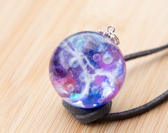Resin space necklace, Birthday gift for her, Star planet necklace, Galaxy necklace, Mom gift