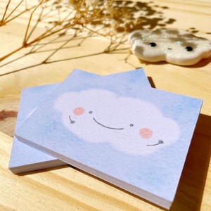 NOTEPAD - Watercolor Bees and Forget me Nots - Watercolor Dotted Stationery Notepad