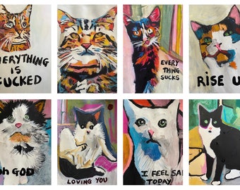 Set of eight Cats