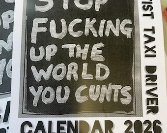 Kunstwerk op krantenkalender 2026