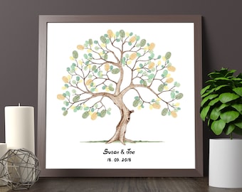Sofortiger Download Fingerabdruck Baum Susan - Hochzeit Fingerabdruck Dekoration Geburtstagsfeier Geschenk Zeichnung Ereignis Erinnerung Brautparty Gästebuch