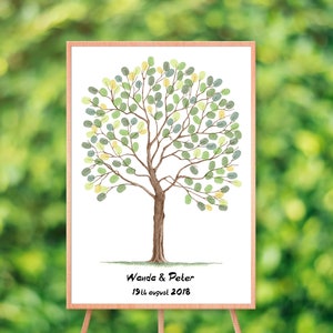 Wanda fingerprint tree instant download wedding thumbprint bridal shower decoration birthday party teacher gift drawing event guest book