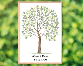 Fingerabdruckbaum-Gästebuch: Hochzeit, Geburtstag, Event (Digitaler Download)