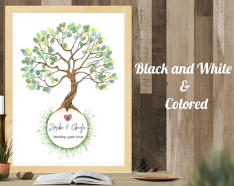 Baum des Lebens Fingerabdruck Gästebuch Kunst: Hochzeit, Party, Party (Digitaler Download)