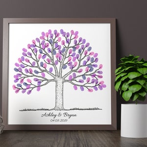 Line Art Tree instant download wedding fingerprint decoration birthday party bridal shower thumbprint gift drawing event memory guest book