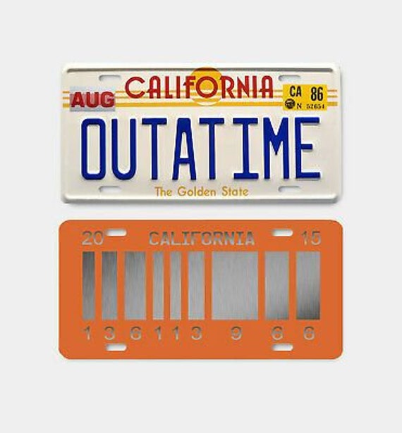 Back to the Future License Plate OUTATIME ULTIMATE Collectors | Etsy