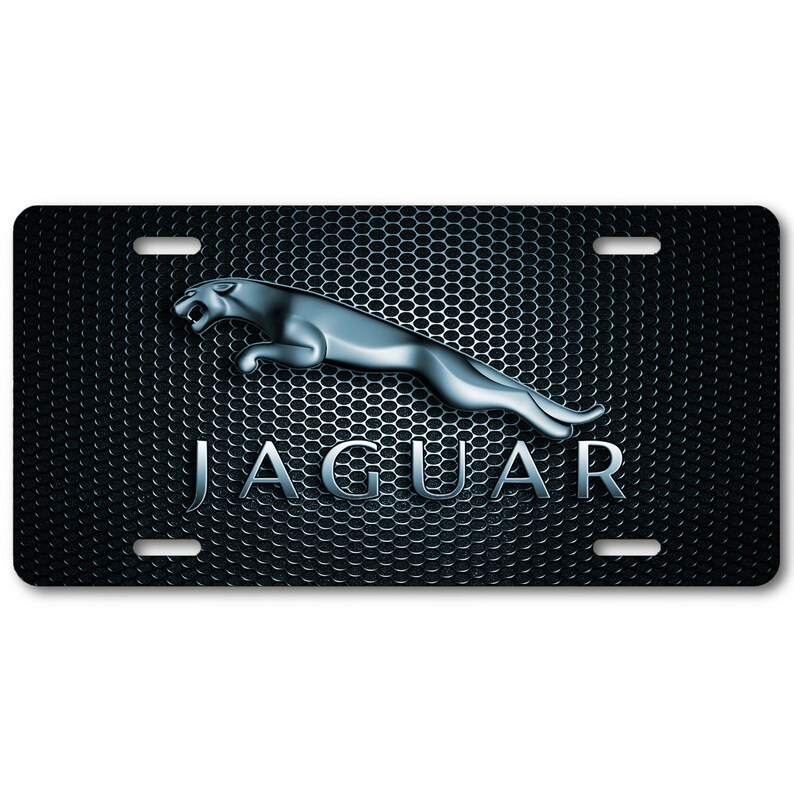 Jaguar ART Aluminum Car Vanity License Plate Abstract Art Etsy