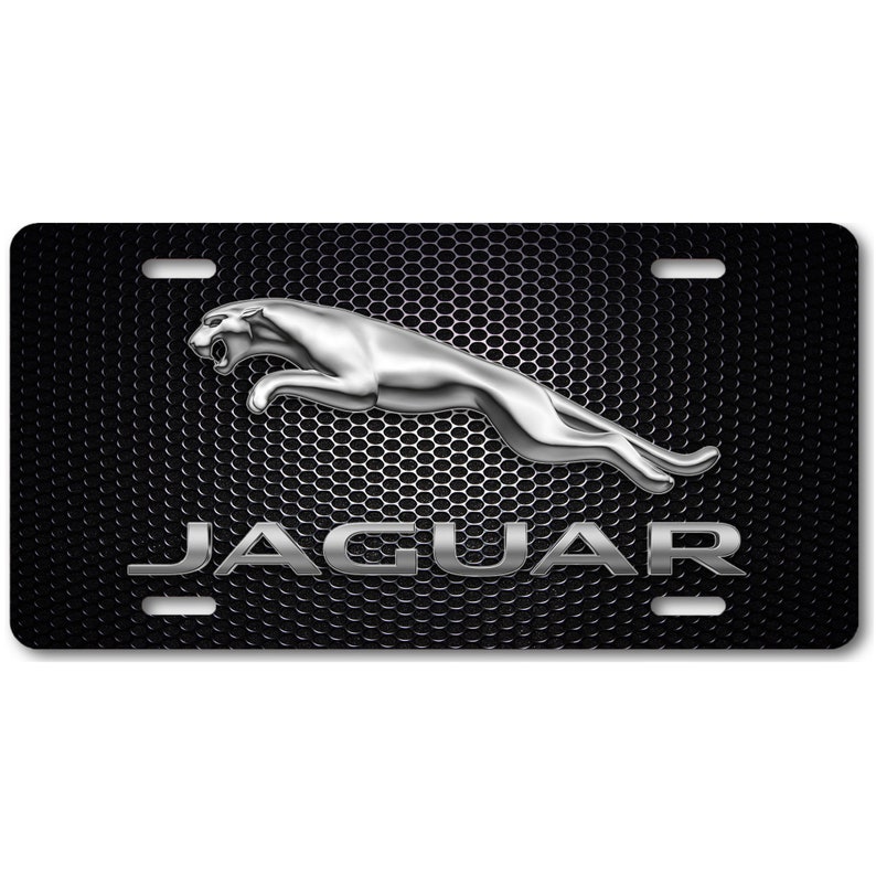 Jaguar Inspired ART Aluminum Car Vanity License Plate Tag Etsy