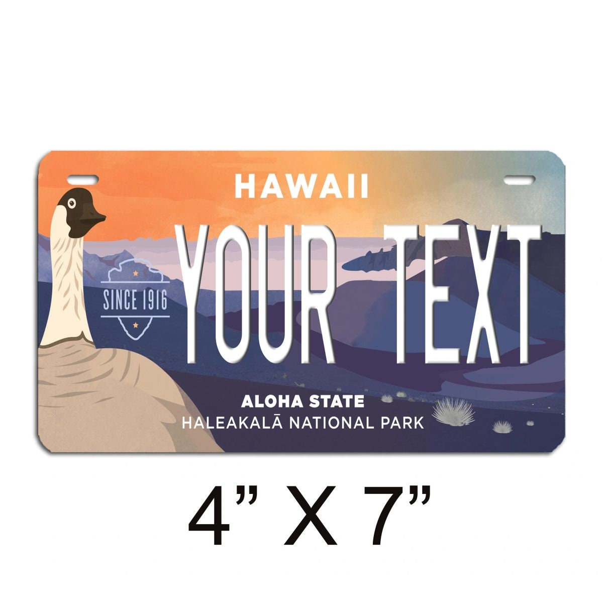 Custom Hawaii  Aluminum Vanity License Plate Tag Personalized New 