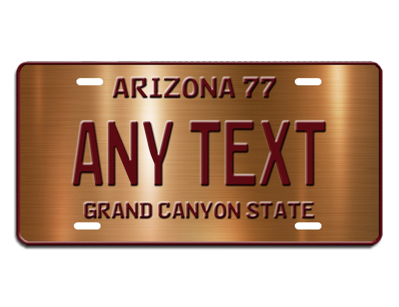 Historic Copper Arizona Personalized License Plate ANY TEXT Etsy