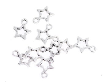 25 Pcs Vintage Little Star Charm Antique Alloy Jewelry Pendant