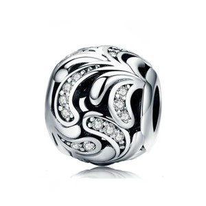 925 Sterling Silber elegante Perle Charm passt Charm Armband Anhänger