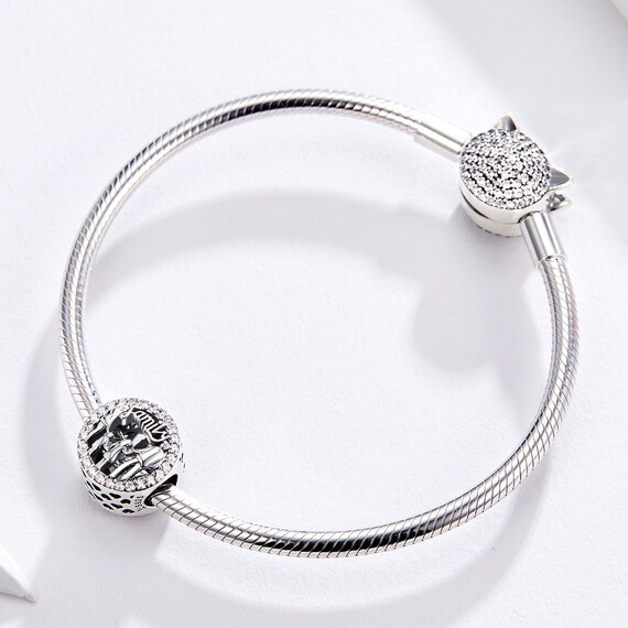 BEEUVIP Familien-Charm Aus 925er Sterlingsilber – Durchbrochene Perle Für Armbänder & Halsketten