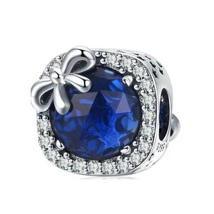 925 Sterling Silber Blau Charm Bead für Europäische Bettelarmband