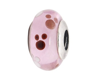 Pink Mickey Charm 925 Sterling Sliver Spacer Bead Fits European Charm Bracelet
