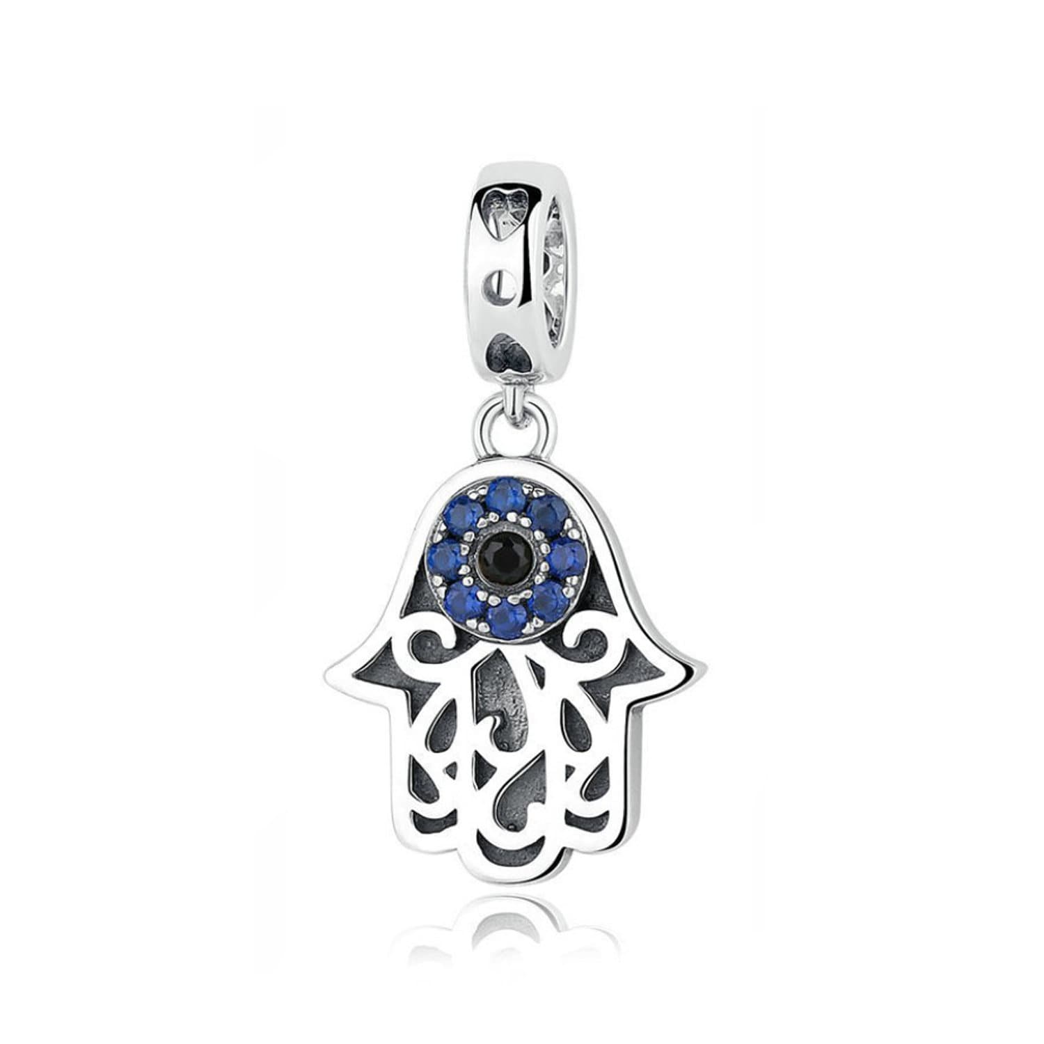 925 Sterling Silver Blue Evil Eye and Hamsa Bracel main image 1
