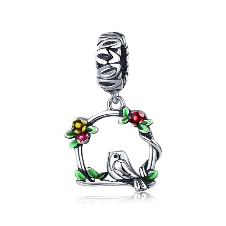 925 Sterling Silver Bird Animal Bead Charm Fits Charm Bracelet Etsy