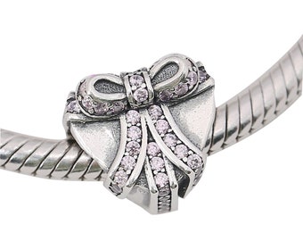 Solid 925 Sterling Silver Gift Charm for European Charm Bracelet