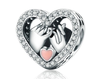925 Sterling Silver Love Charm Bead Fits Charm Bracelet Pendant
