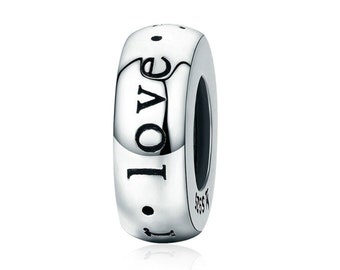 925 Sterling Silver Love Forever Charm Bead for European Charm Bracelet