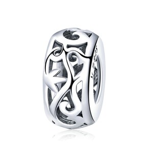 925 Sterling Silber Pflanze Charme Spacer Perle für europäische Charm Armband