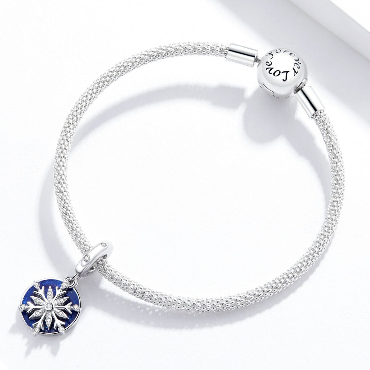 1pc Argento 925 Elegante Braccialetto A Catena Perline Bambù - Italy