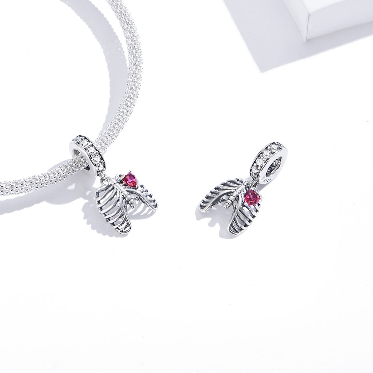 Hapour 925 Sterling Silver Charms Suitable For Charm Bracelets Pendant Bead, Bracelet & Necklace Jewelry Charms For Women Mother, Cubic Zirconia