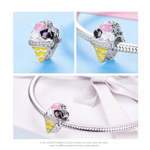 Rosmarinus Sterling Silver Mickey Mouse Charms Beads for DIY Bracelet Jewelry