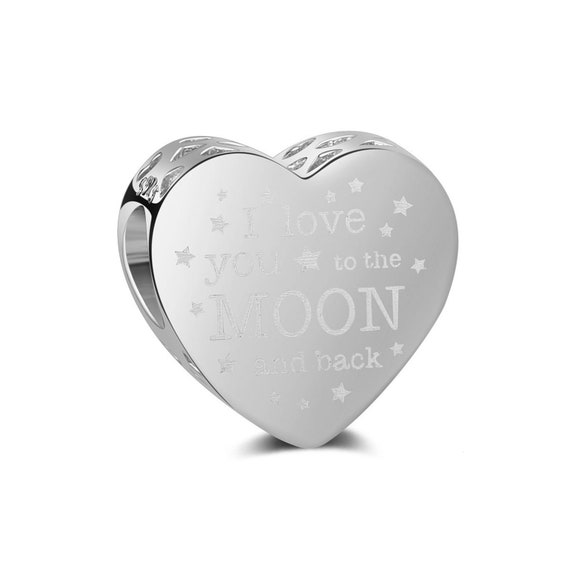 I love you to the moon and back charm for bracelet outlet
