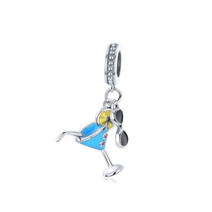 925 Sterling Silver Sunny Day Vacation Charm Fits European and Pandora Charm Bracelet