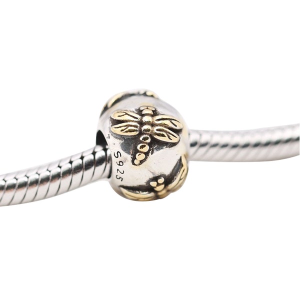 Dragonfly Bead 925 Sterling Sliver Spacer Charm Fits European Charm Bracelet