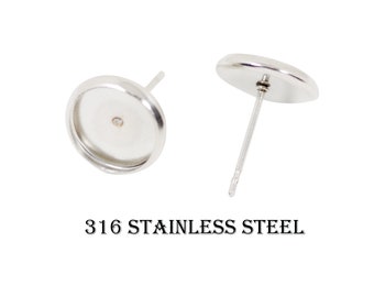 Supertina® 100 Pcs 316L Stainless Steel Earring Posts Blank