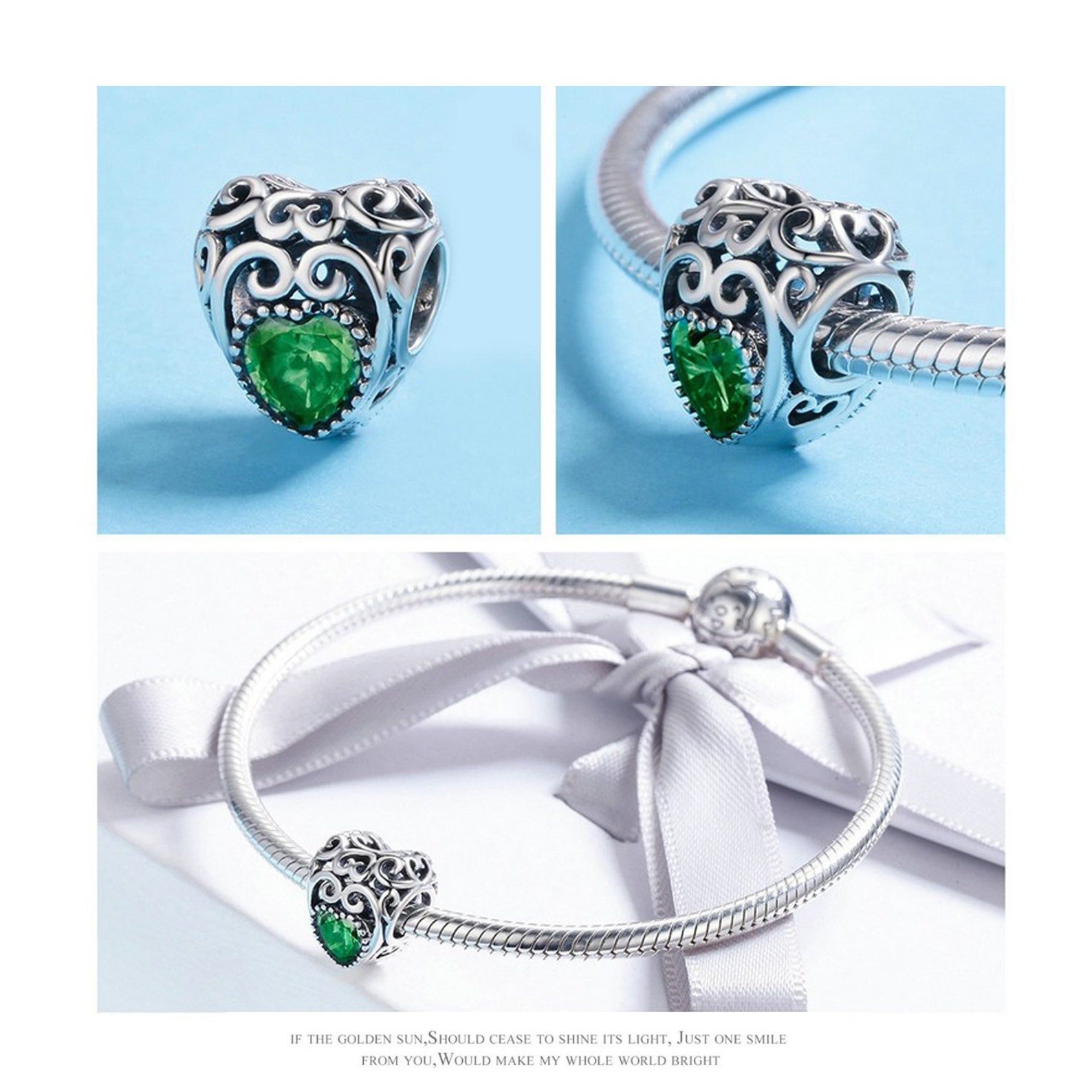 S925 Silver Charm Beads – Cubic Zirconia Family Theme Charms For Bracelets, Necklaces & DIY Jewelry