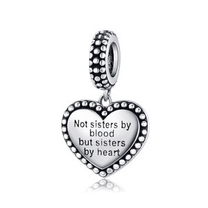 925 Sterling Silver Sister Charm Bead Fits European Charm Bracelet